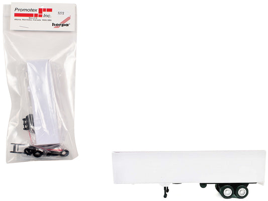 40ft Dry Van Trailer White 1/87 (HO) Plastic Model by Promotex-0
