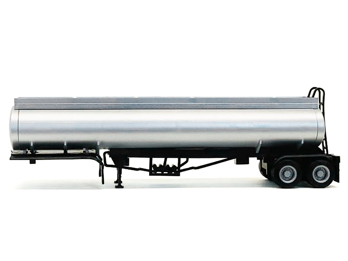 Elliptical Tanker Trailer Silver 1/87 (HO) Plastic Model by Promotex-1