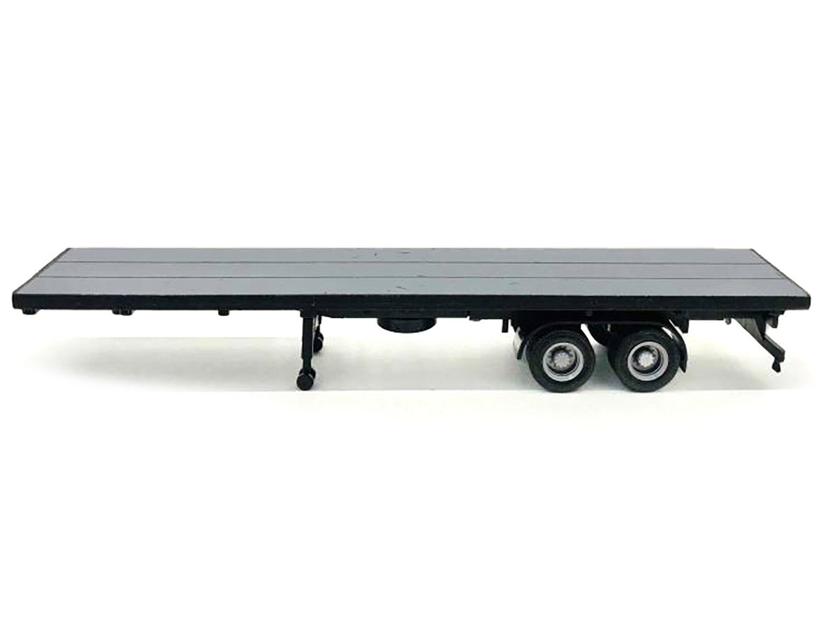 40ft Flatbed Trailer Gray Top 1/87 (HO) Plastic Model by Promotex-1