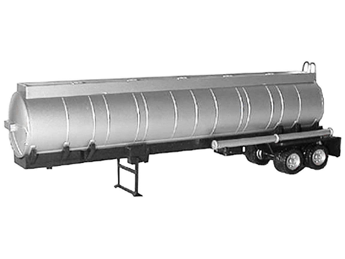 Chemical Tanker Trailer Silver 1/87 (HO) Plastic Model by Promotex-1