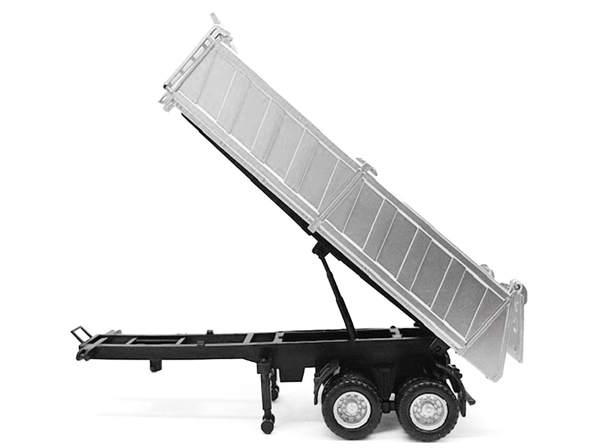 26ft Gravel Trailer Silver 1/87 (HO) Plastic Model by Promotex-1