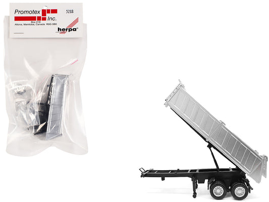 26ft Gravel Trailer Silver 1/87 (HO) Plastic Model by Promotex-0