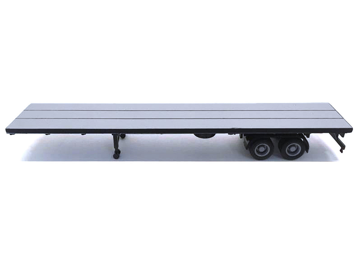 48ft Flatbed Trailer Gray Top 1/87 (HO) Plastic Model by Promotex-0