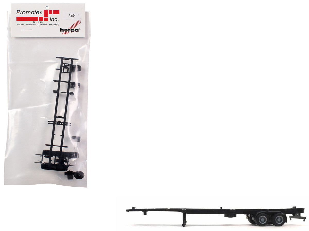 Container Chassis for 2-Axle 48ft Trailer 1/87 (HO) Plastic Model by Promotex-0