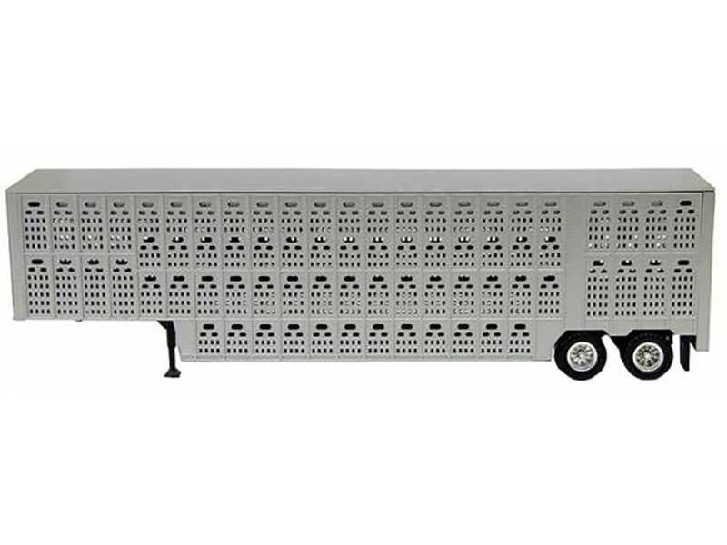 Livestock Trailer Silver 1/87 (HO) Plastic Model by Promotex-1