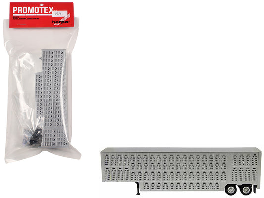 Livestock Trailer Silver 1/87 (HO) Plastic Model by Promotex-0