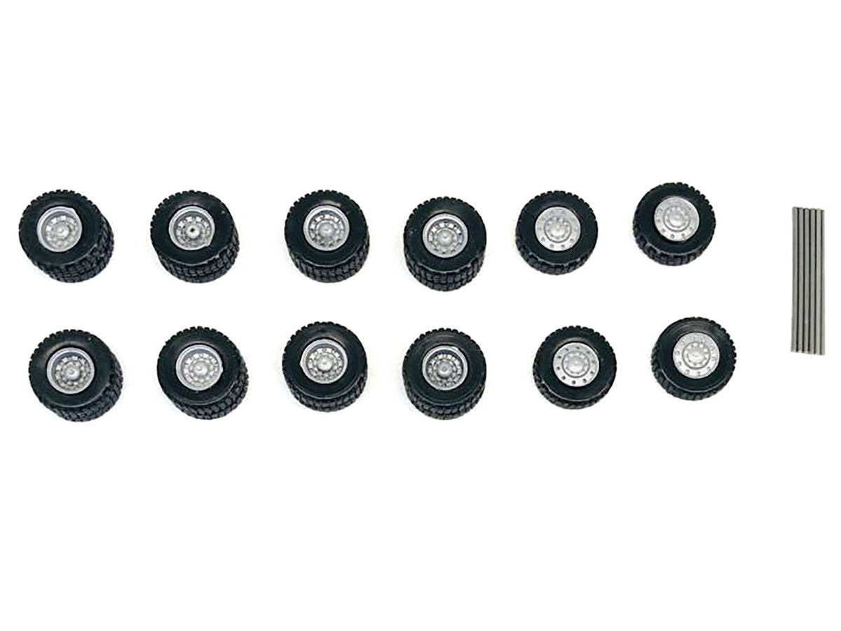 All-Terrain Wheel Sets (2 Front and 4 Rear) 1/87 (HO) Plastic Model by Promotex-1