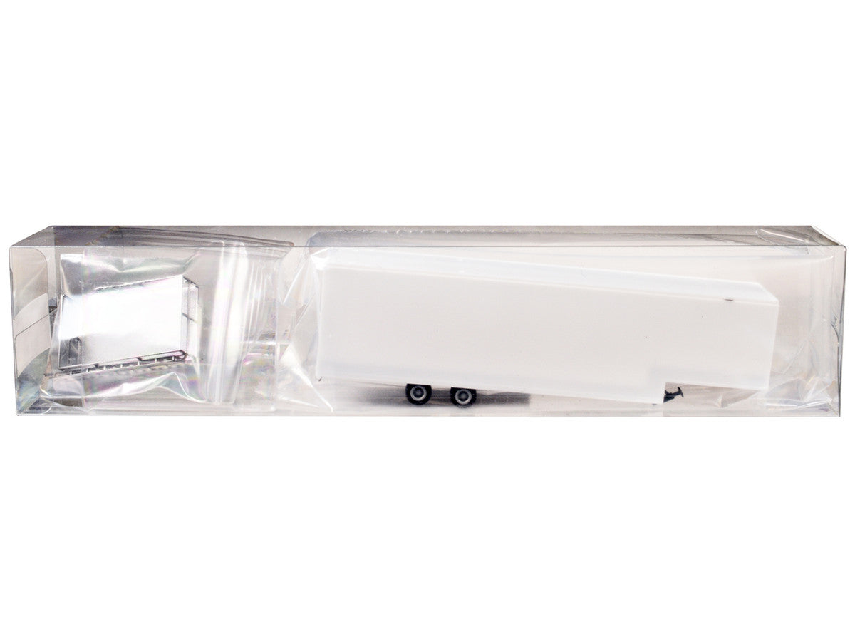 Race Horse Transport Trailer White 1/87 (HO) Plastic Model by Promotex-2