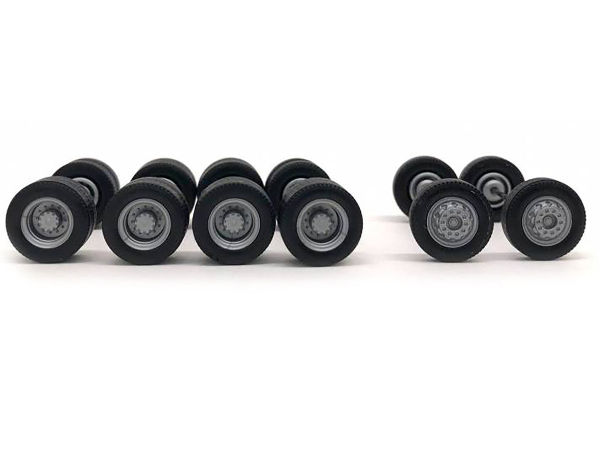 Planetary Hubs Wheel Set (2 Front and 4 Rear) 1/87 (HO) Plastic Model by Promotex-1