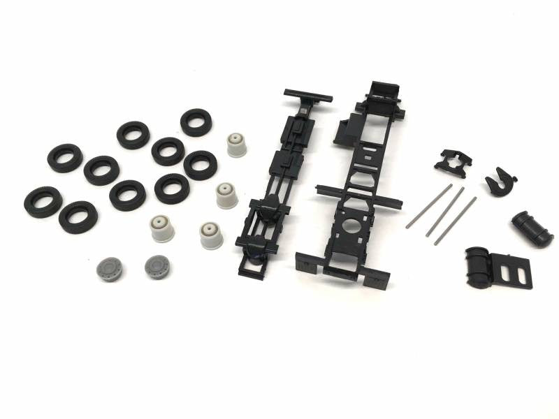 Short Chassis Kit for Kenworth Peterbilt and GMC Cabs 1/87 (HO) Plastic Model by Promotex-1