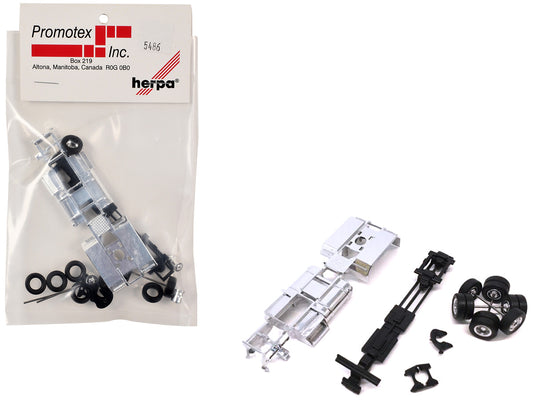 Chrome Chassis Kit for Kenworth or Peterbilt Cab 1/87 (HO) Plastic Model by Promotex-0