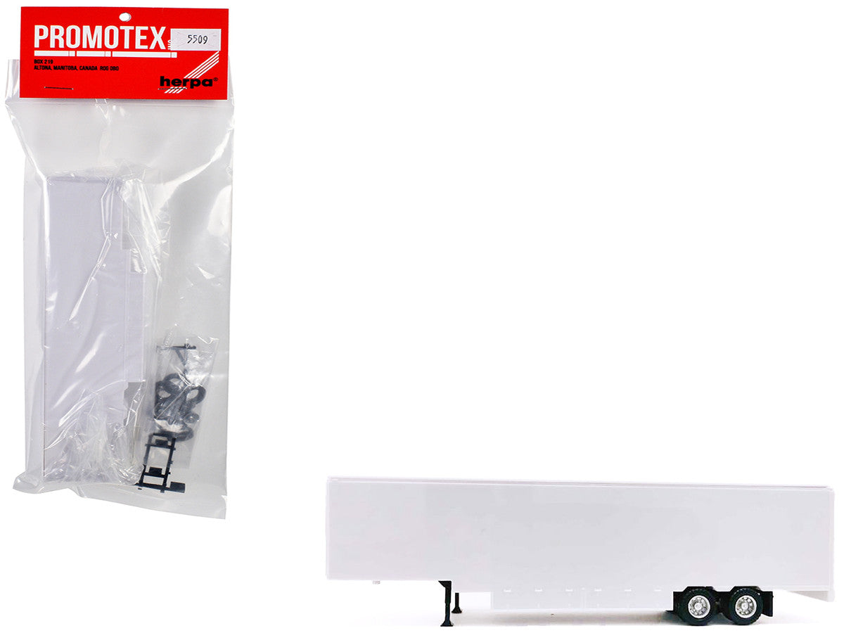 48ft Moving Van Trailer Light Gray 1/87 (HO) Plastic Model by Promotex-2