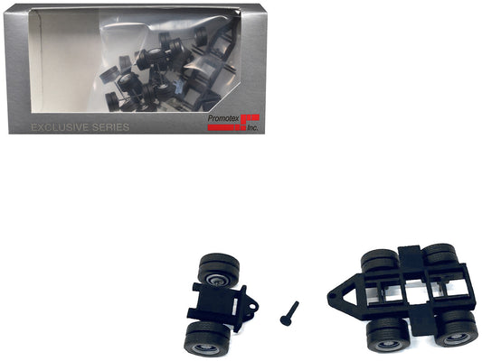 Lowboy Dual Axle Booster with Integrated Rear Axle (2 Sets) 1/87 (HO) Plastic Model by Promotex-0