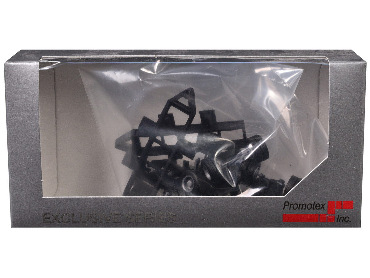 Lowboy Tri-Axle Booster with Integrated Rear Axle (2 Sets) 1/87 (HO) Plastic Model by Promotex-2