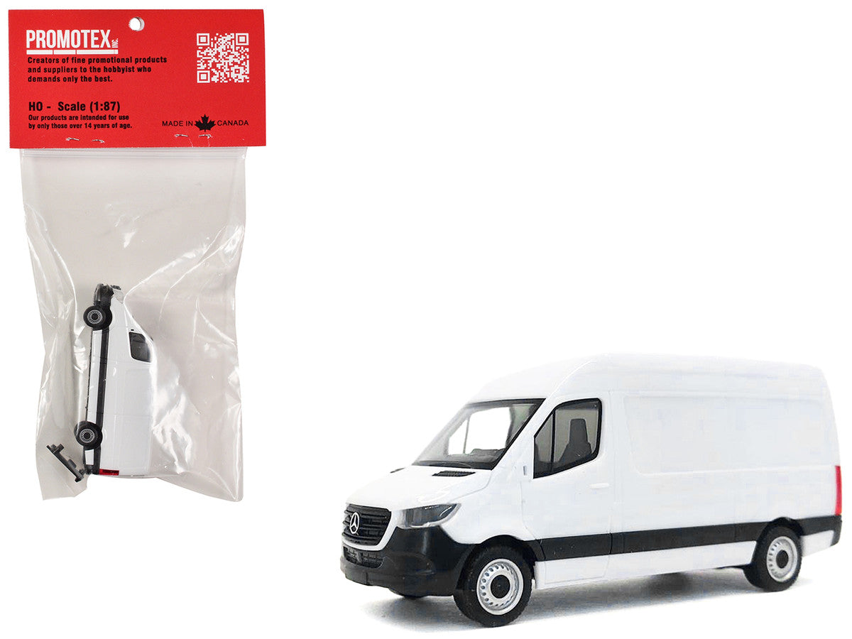 2018 Mercedes-Benz Sprinter Van White 1/87 (HO) Plastic Model Car by Promotex-2