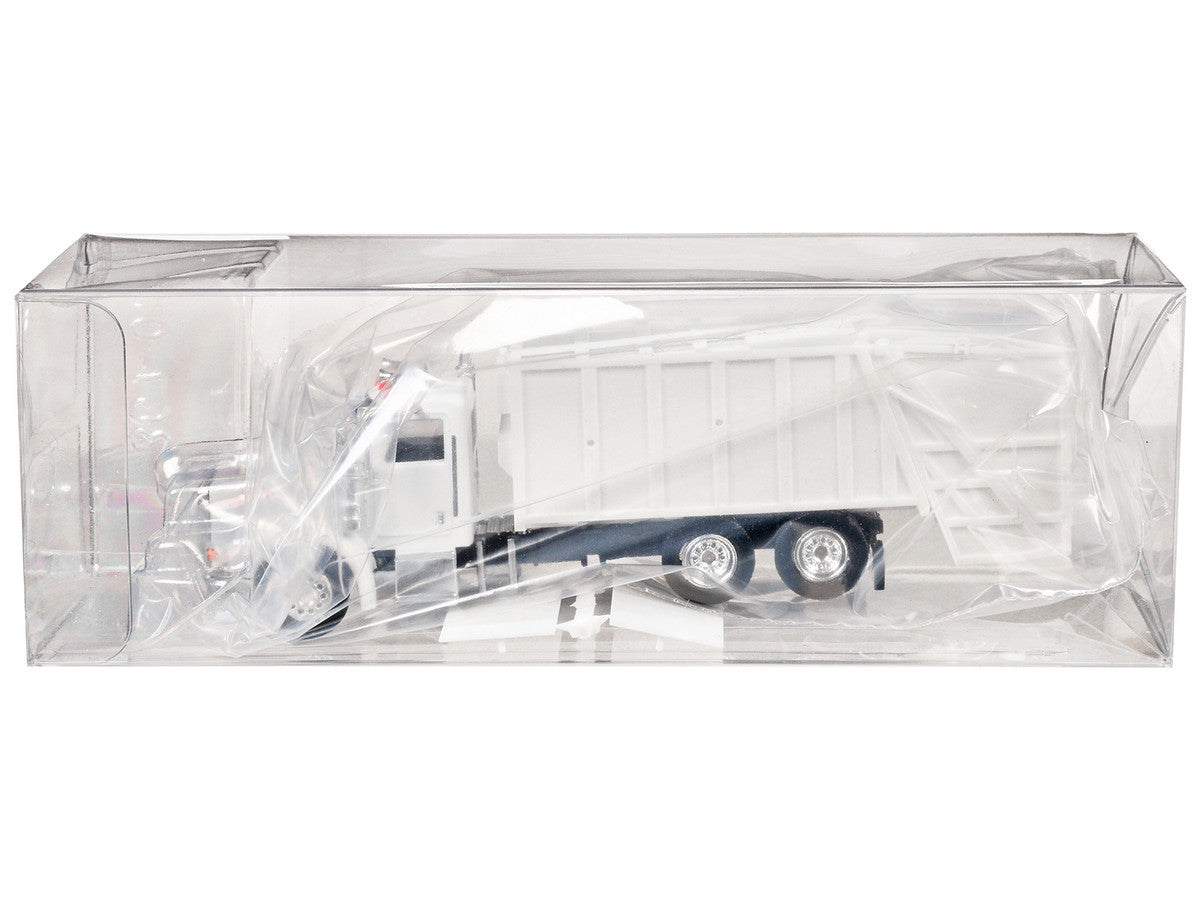 Peterbilt 367 Garbage Truck White 1/87 (HO) Plastic Model Car by Promotex-1