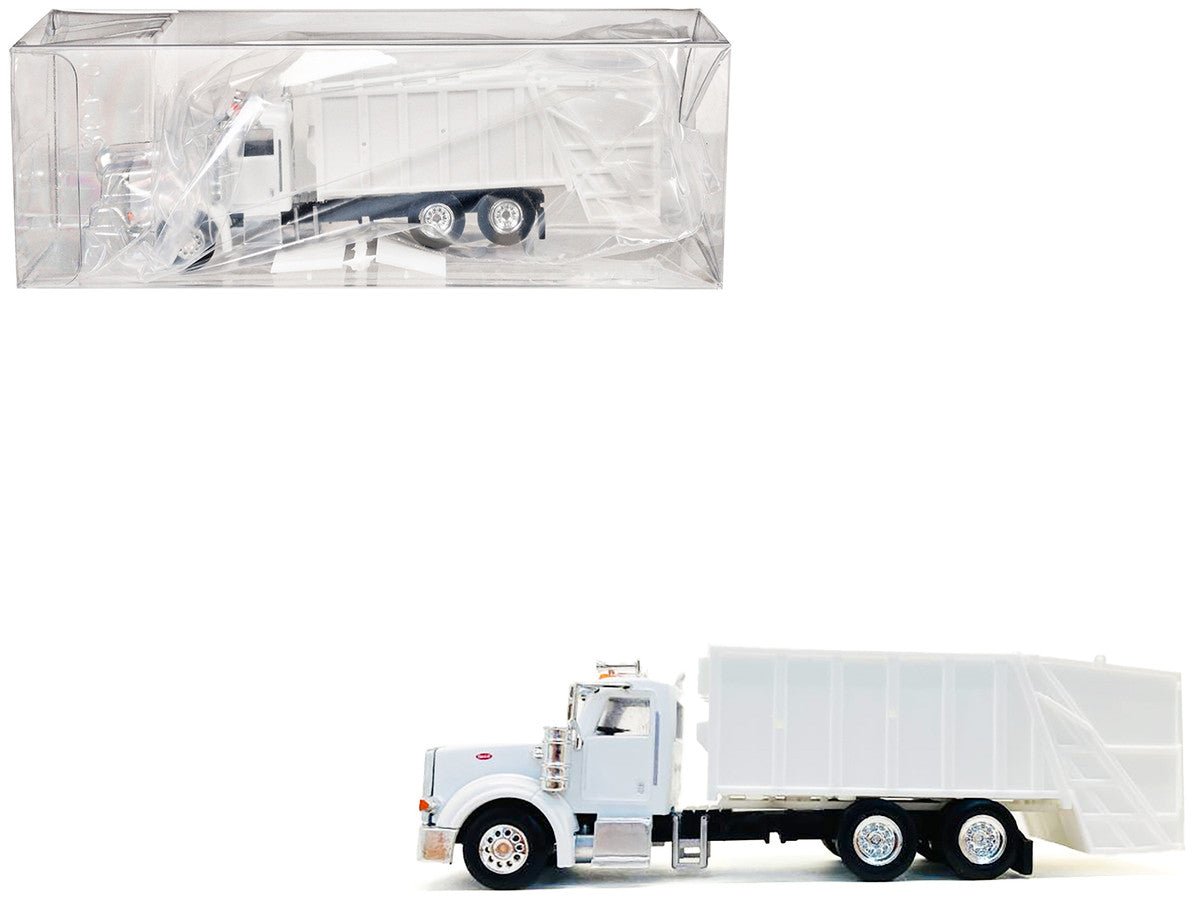 Peterbilt 367 Garbage Truck White 1/87 (HO) Plastic Model Car by Promotex-2
