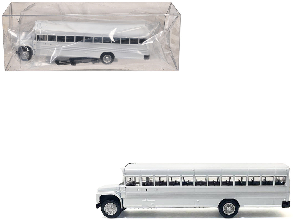 School Bus White 1/87 (HO) Plastic Model by Promotex-0
