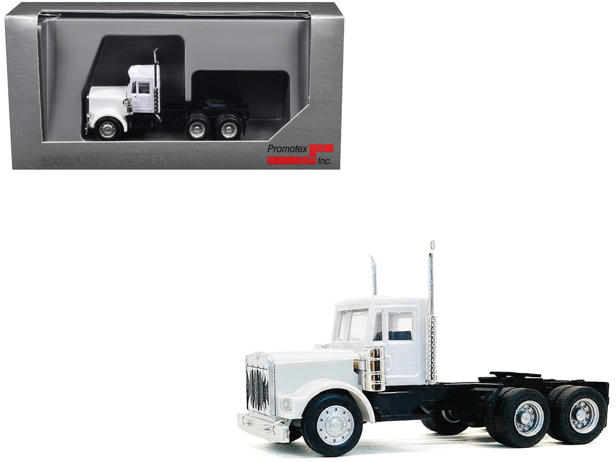 Kenworth W900 Short Day Cab White 1/87 (HO) Plastic Model Car by Promotex-0
