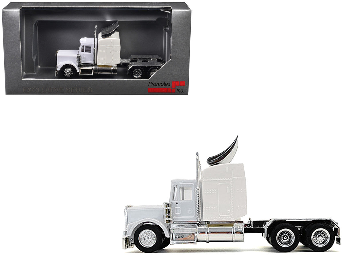Kenworth W900 Sleeper Cab White 1/87 (HO) Plastic Model Car by Promotex-2