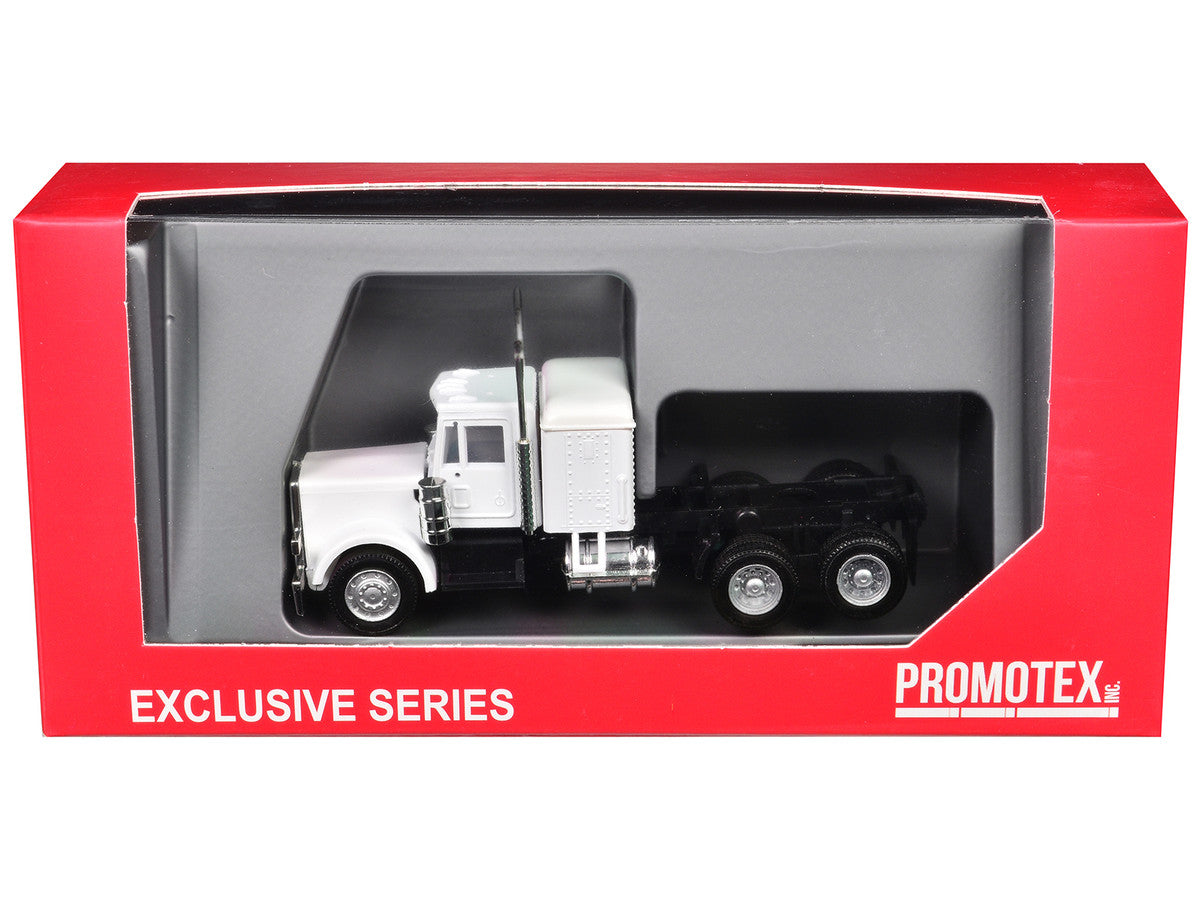 Peterbilt Long Tractor White 1/87 (HO) Plastic Model Car by Promotex-2