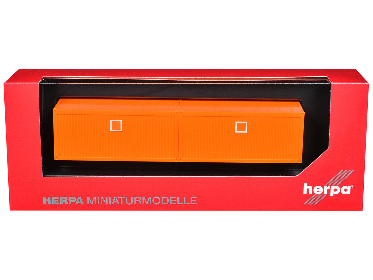 Mobile Offices Orange Set of 2 pieces 1/87 (HO) Plastic Model by Herpa-1