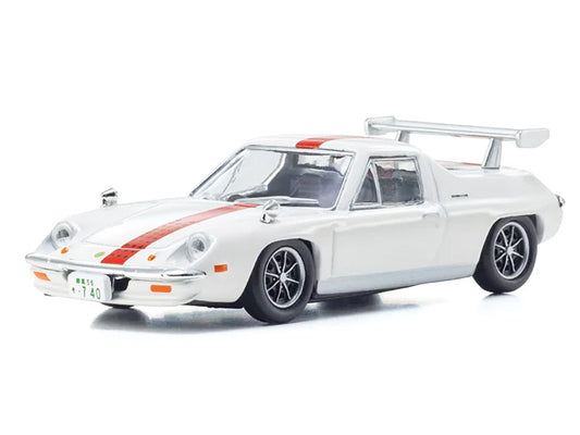 Lotus Europa RHD (Right Hand Drive) White with Red Stripe "The Circuit Wolf" Manga 1/64 Diecast Model Car by Kyosho-0