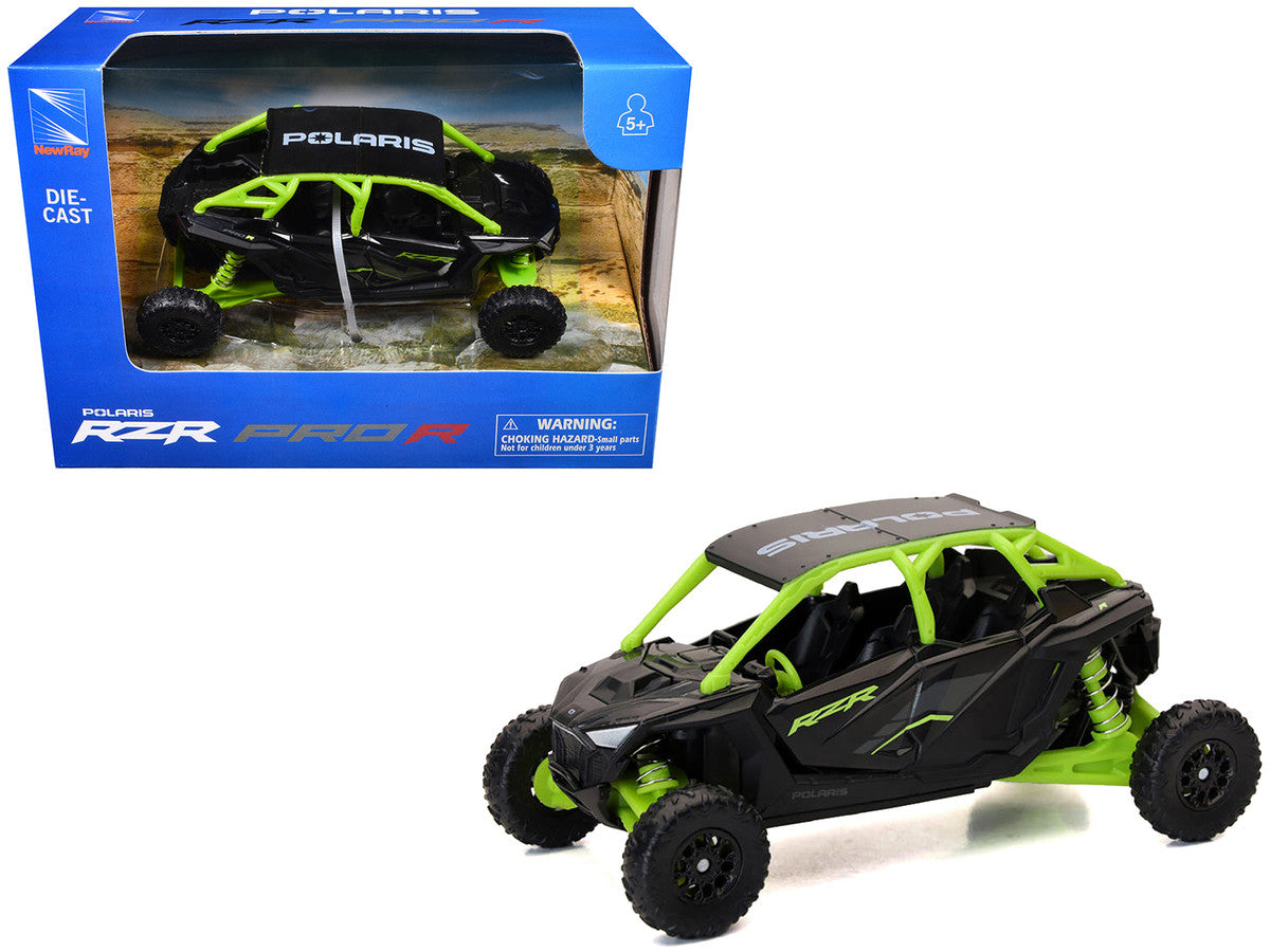 Polaris RZR Pro R UTV Black and Lime Green Diecast Model by New Ray-2