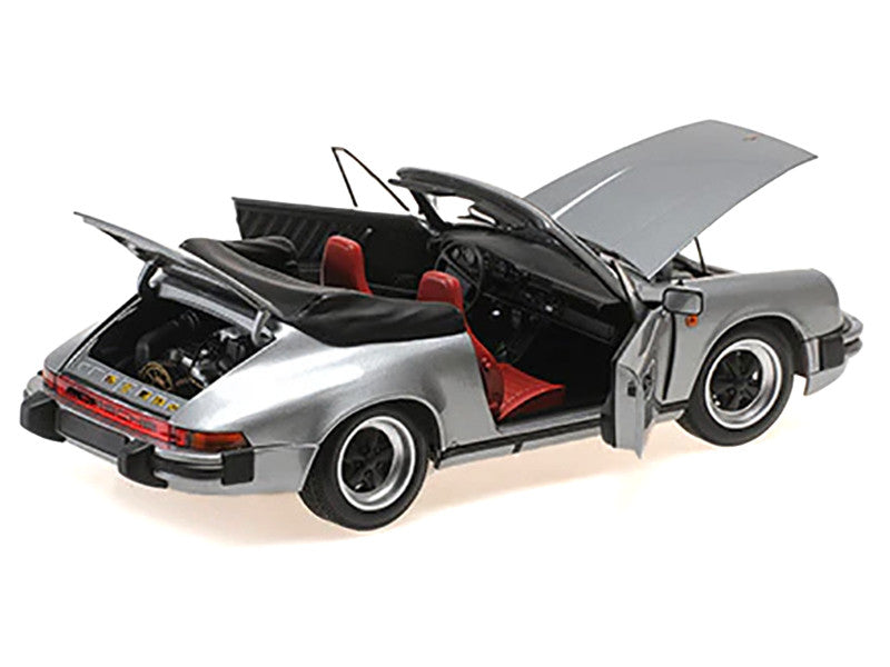 1983 Porsche 911 Carrera Cabriolet 3.2 Gray Metallic 1/18 Diecast Model Car by Minichamps-1