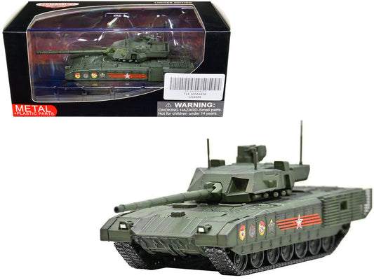 Russian T14 Armata MBT (Main Battle Tank) Green Camouflage "Armor Premium" Series 1/72 Diecast Model by Panzerkampf-0