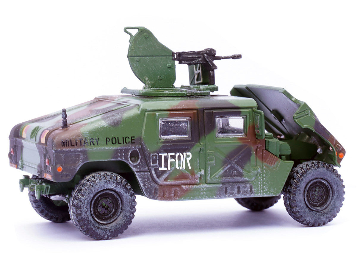 M988 Modern 4×4 Utility Vehicle with Grenade Launcher Camouflage "Military Police 65th Company 519th MP Battalion IFOR HQ ARRC Forward Brcko Bosnia and Herzegovina" (1996) "Military Miniature" Series 1/64 Diecast Model by Panzerkampf-1