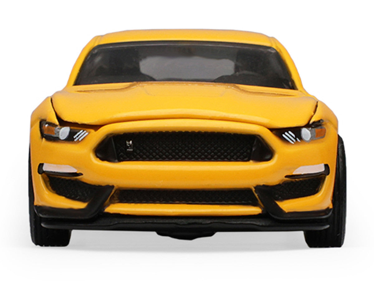 2017 Ford Mustang Shelby GT350 Triple Yellow Tri-Coat "Stampede" Series 2 1/64 Diecast Model Car by Greenlight-1