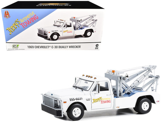 1969 Chevrolet C-30 Dually Wrecker Jerry’s Towing "Fall Guy Stuntman Association" "The Fall Guy" (1981-1986) TV Series 1/18 Diecast Model Car by Greenlight-0