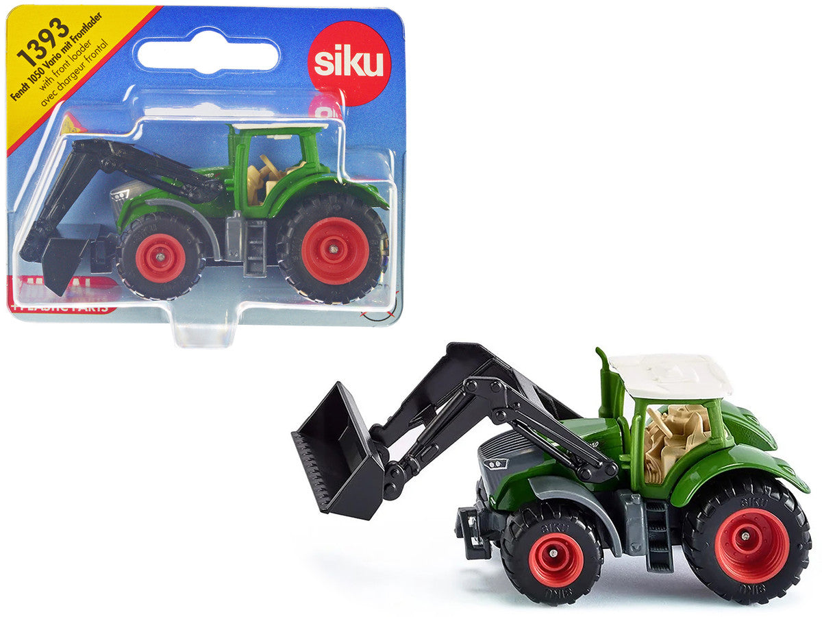 Fendt 1050 Vario Tractor with Front Loader Green with White Top Diecast Model by Siku-0