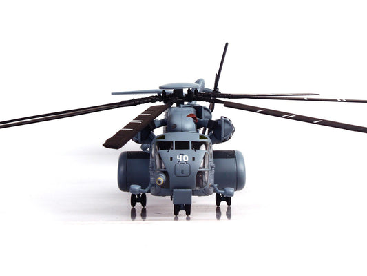 Sikorsky MH-53E Sea Dragon Helicopter "United States Navy Black Stallions Tail Number 40" Light Gray 1/72 Diecast Model by Panzerkampf-0