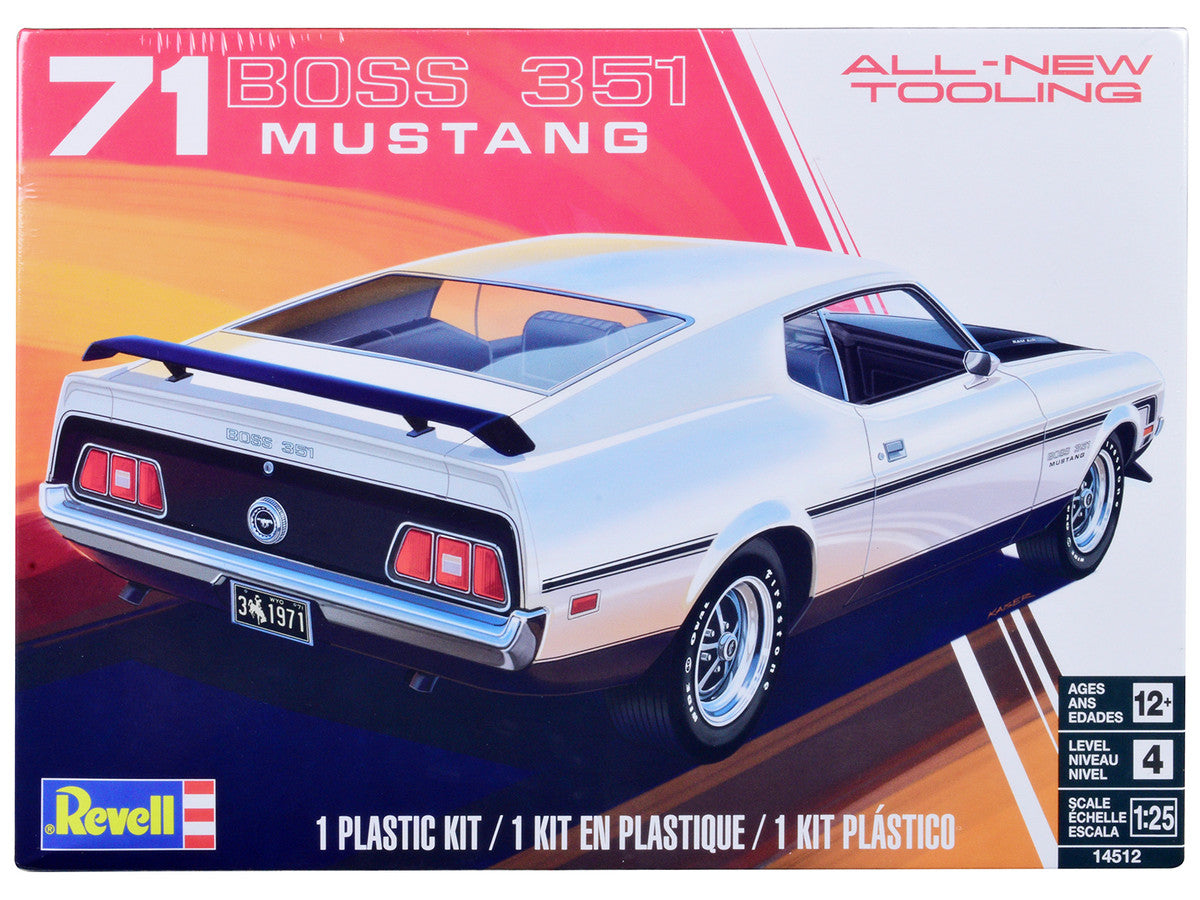 Level 4 Model Kit 1971 Ford Mustang Boss 351 1/25 Scale Model by Revell-0