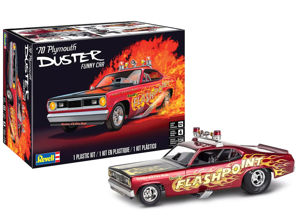 Level 4 Model Kit 1970 Plymouth Duster Funny Car 1/24 Scale Model by Revell-2