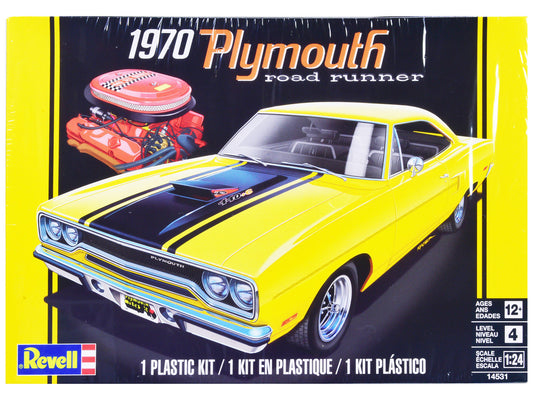 Level 4 Model Kit 1970 Plymouth Road Runner 1/24 Scale Model by Revell-0