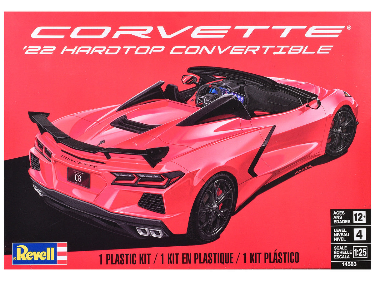 Level 4 Model Kit 2022 Chevrolet Corvette C8 Hardtop Convertible 1/25 Scale Model by Revell-0