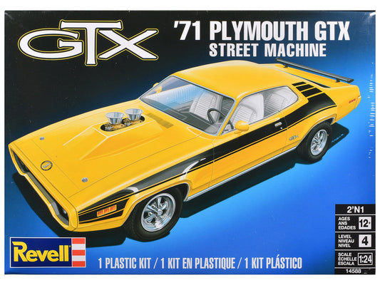 Level 4 Model Kit 1971 Plymouth GTX Street Machine 2-in-1 Kit 1/24 Scale Model by Revell-0