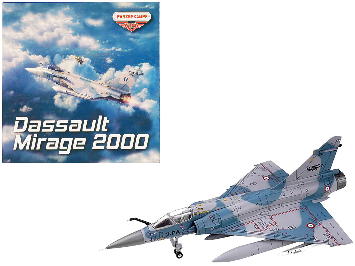 Dassault Mirage 2000-5F Fighter Aircraft "2-FA Cigognes" French Air Force "Wing" Series 1/72 Diecast Model by Panzerkampf-0