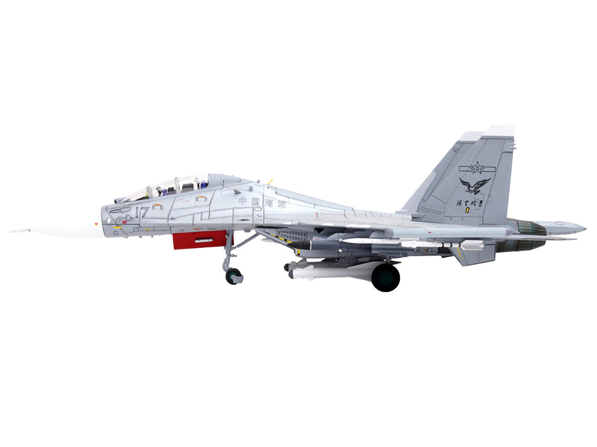 Sukhoi Su-30MKK Flanker-G Fighter Aircraft #17 "People's Liberation Army (PLA) Naval Aviation's Sea and Air Eagle Regiment" Chinese Air Force "Wing" Series 1/72 Diecast Model by Panzerkampf-2
