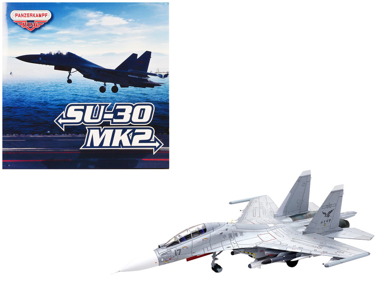 Sukhoi Su-30MKK Flanker-G Fighter Aircraft #17 "People's Liberation Army (PLA) Naval Aviation's Sea and Air Eagle Regiment" Chinese Air Force "Wing" Series 1/72 Diecast Model by Panzerkampf-0
