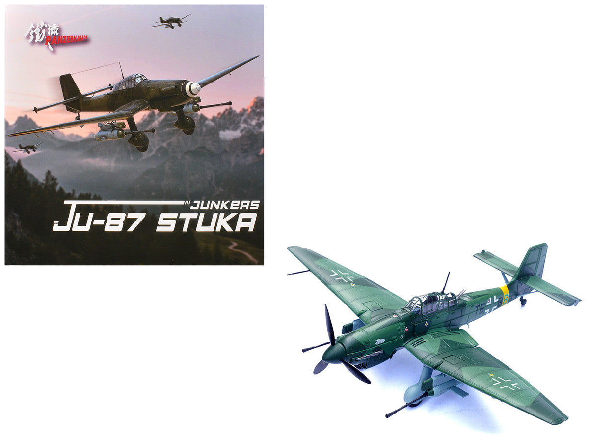 Junkers Ju 87G2 Stuka Bomber Aircraft "10.(Pz)/SG 2 Immelmann T6+BB Oberst Hans-Ulrich Rudel Romania" (1944) German Luftwaffe "Wing" Series 1/72 Diecast Model by Panzerkampf-4