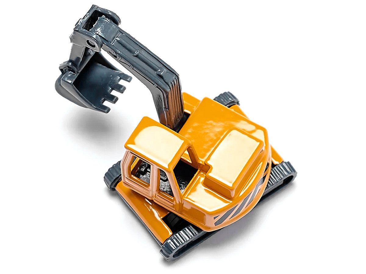 Truck with Low Loader Trailer and Excavator Yellow Diecast Model by Siku-4
