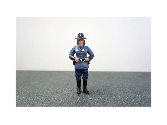 State Trooper Sharon Figure For 1:24 Diecast Model Cars by American Diorama-0