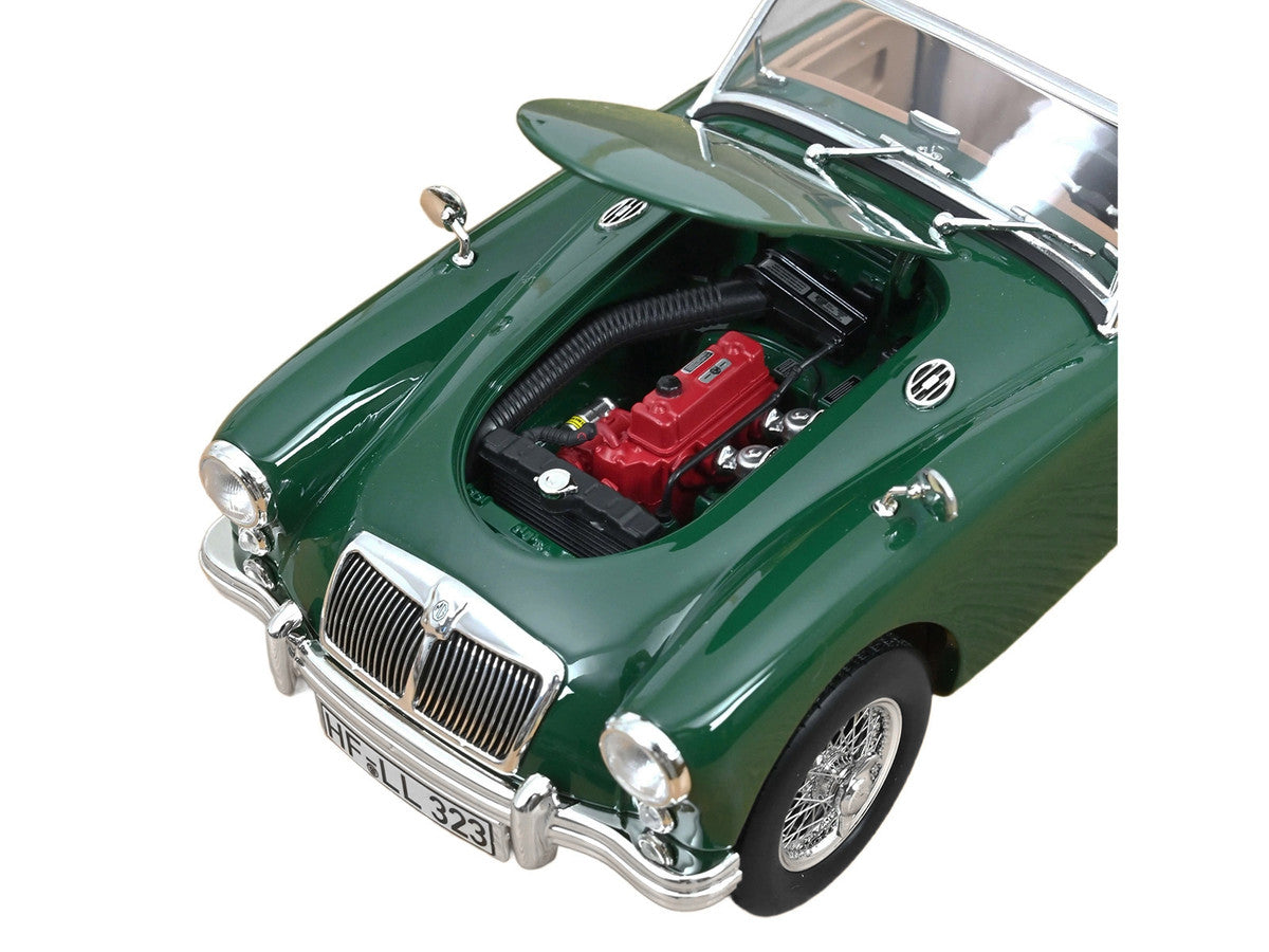 1955 MG MGA Cabriolet British Racing Green 1/18 Diecast Model Car by Norev-1