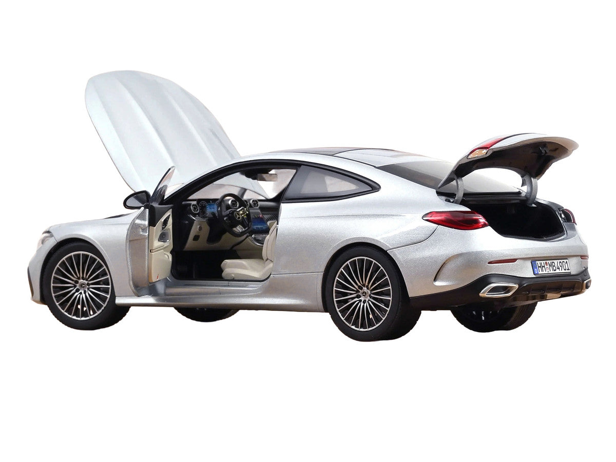 2024 Mercedes-Benz CLE Coupe Hightech Silver Metallic 1/18 Diecast Model Car by Norev-1