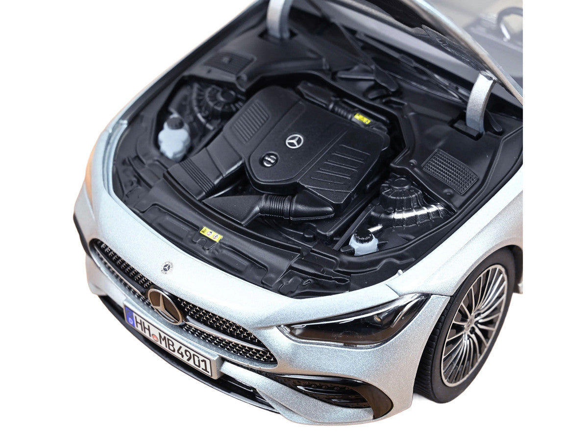 2024 Mercedes-Benz CLE Coupe Hightech Silver Metallic 1/18 Diecast Model Car by Norev-2