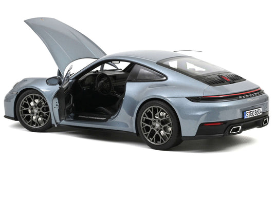 2024 Porsche 911 Carrera Polar Silver Metallic 1/18 Diecast Model Car by Norev-0